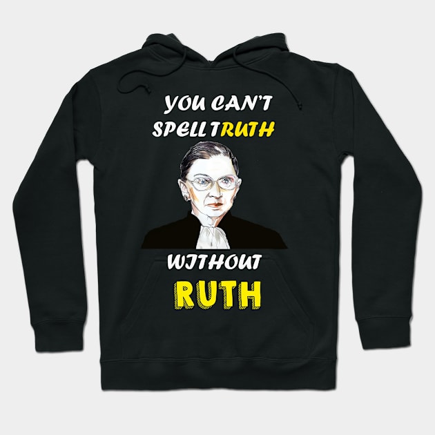 Notorious RBG Ruth Bader Ginsburg Dissent Feminist Gift Hoodie by GoodArt